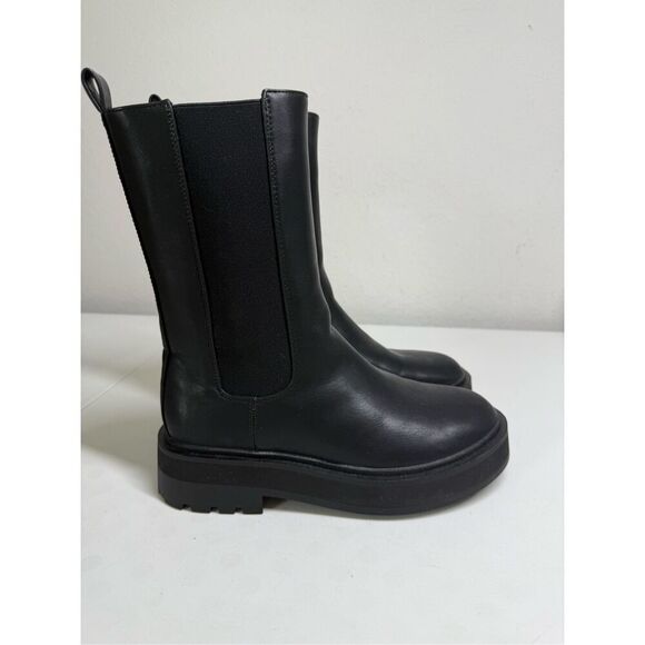 EVEN & ODD WOMENS ANKLE BOOTS BLACK LEATHER SIZE 39EU/ 8,5 US See Description - Picture 1 of 16